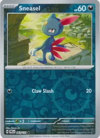 Prismatic Evolutions Sneasel #061/131 reverse holo
