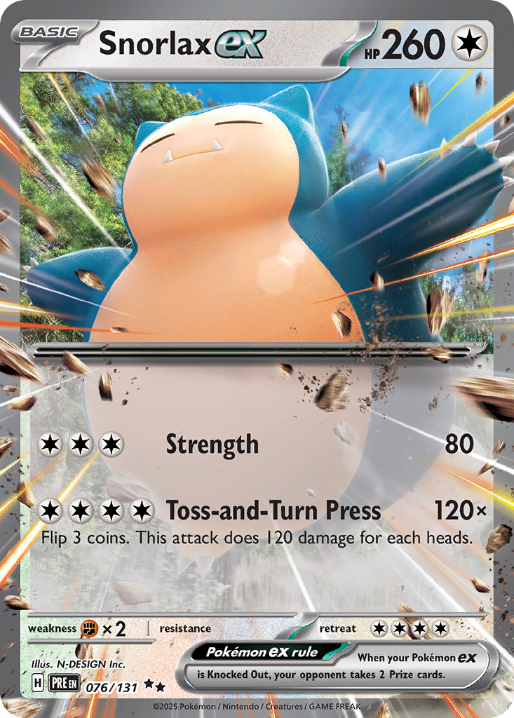 Prismatic Evolutions Snorlax ex #076/131