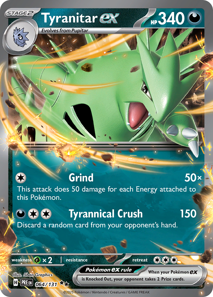 Prismatic Evolutions Tyranitar ex #064/131