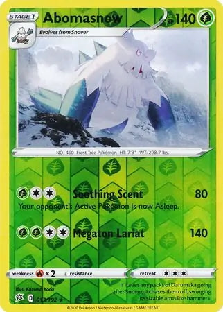 Rebel Clash Abomasnow #13/192 reverse holo