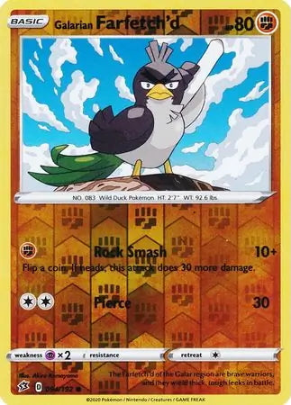 Rebel Clash Galarian Farfetch’d #94/192 reverse holo