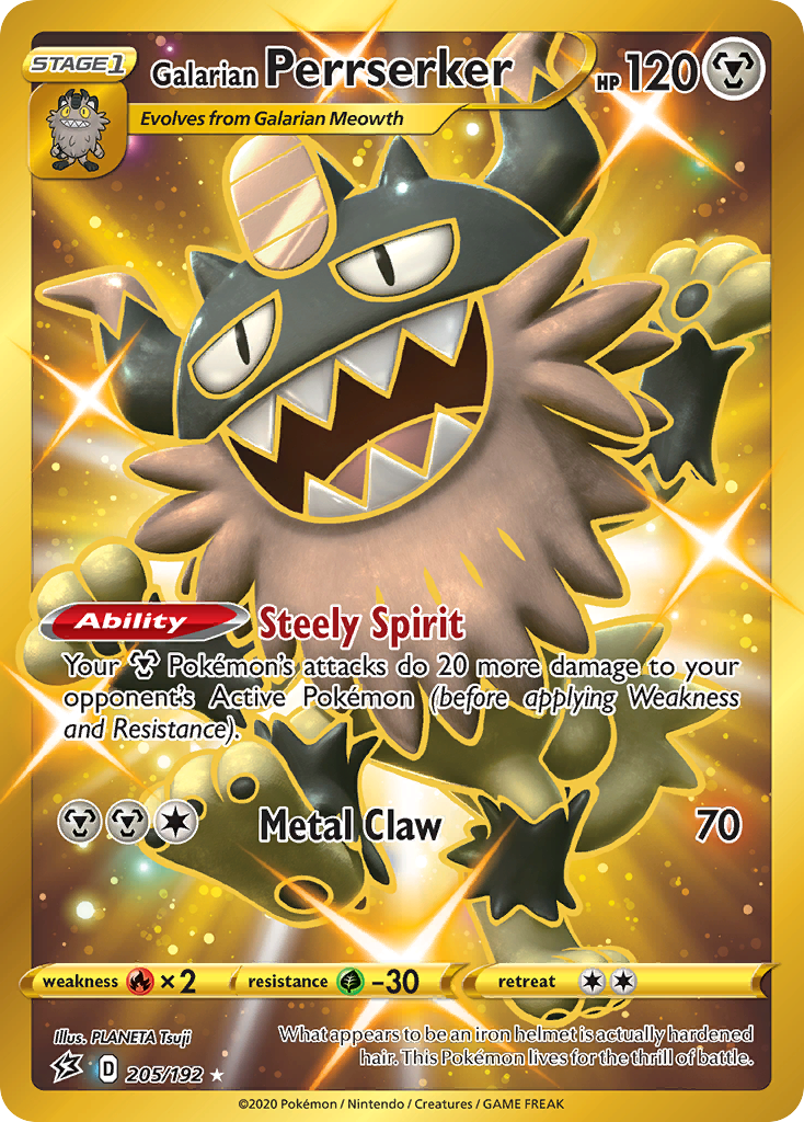 Rebel Clash Galarian Perrserker #205/192