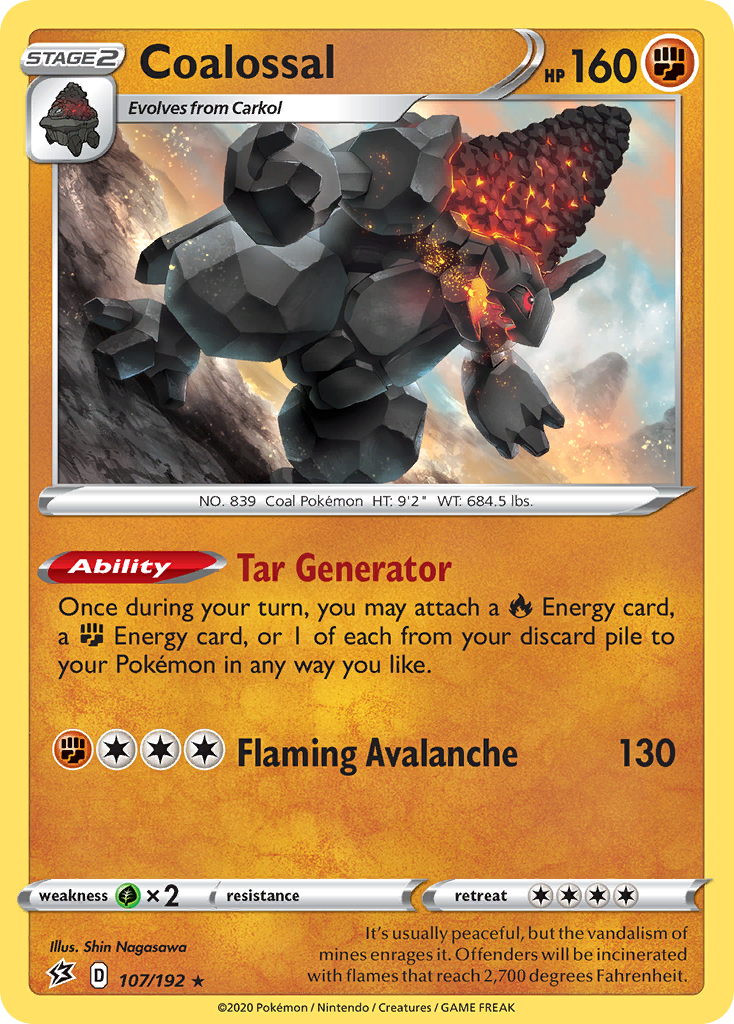 Rebel Clash Holo Coalossal #107/192