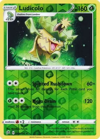 Rebel Clash Ludicolo #9/192 reverse holo