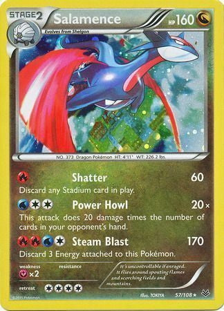 Roaring Skies Cosmos Holo Salamence #57/108