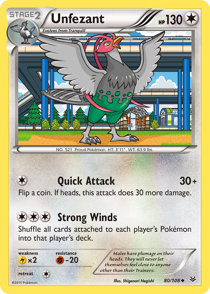 Roaring Skies Unfezant #80/108