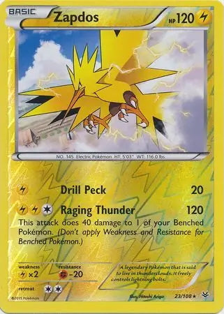 Roaring Skies Zapdos #23/108 reverse holo