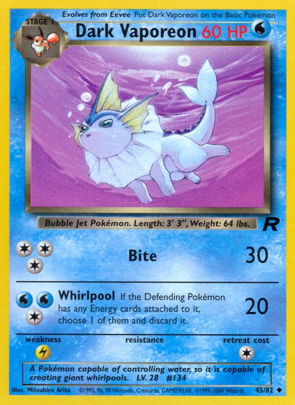 Rocket set Dark Vaporeon #45/82 unlimited