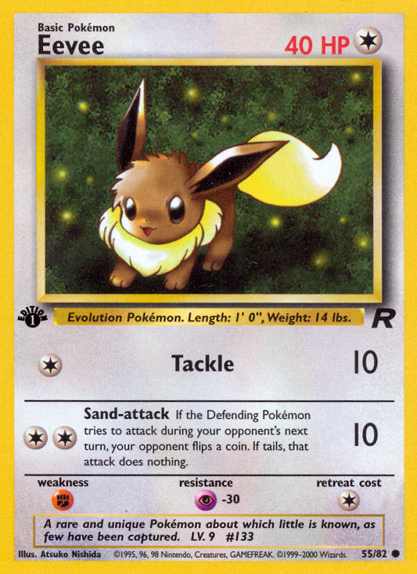 Rocket set Eevee #55/82 first edition