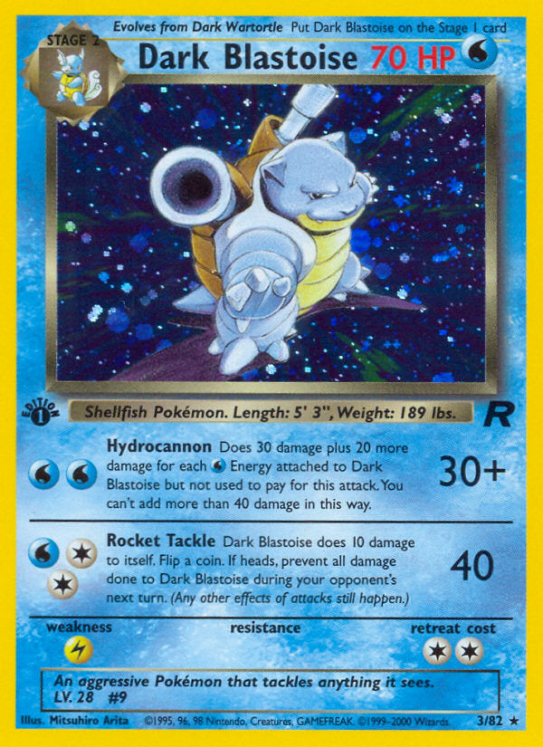 Rocket set Holo Dark Blastoise #3/82 first edition