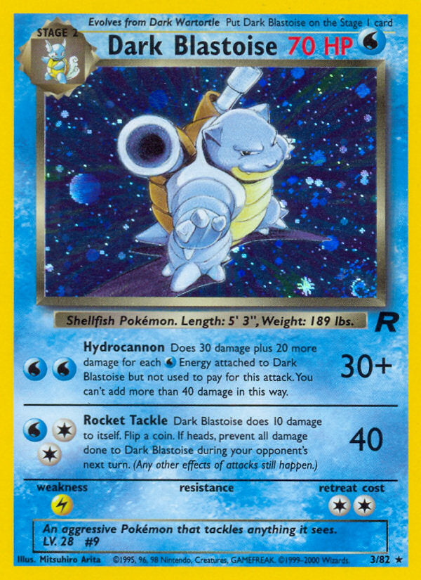 Rocket set Holo Dark Blastoise #3/82 unlimited