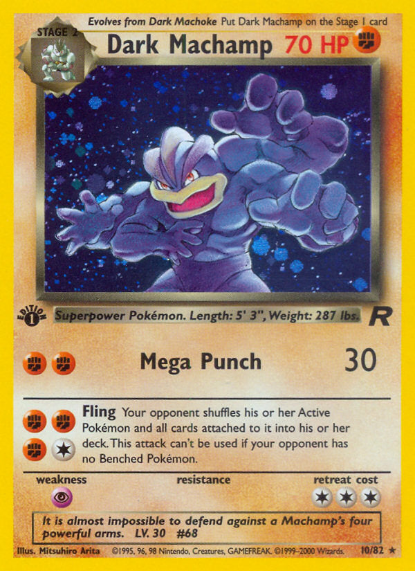 Rocket set Holo Dark Machamp #10/82 first edition
