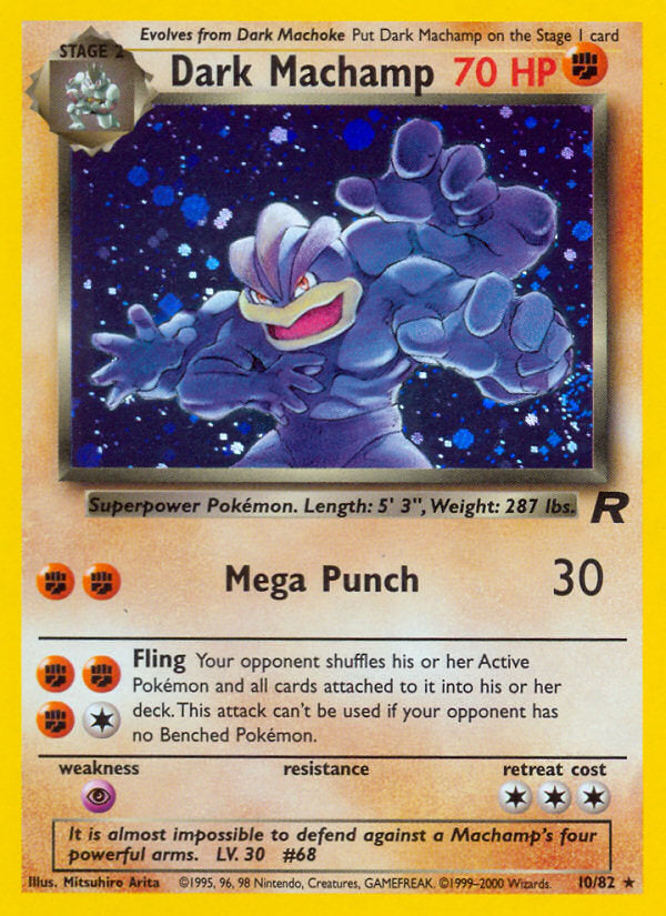Rocket set Holo Dark Machamp #10/82 unlimited