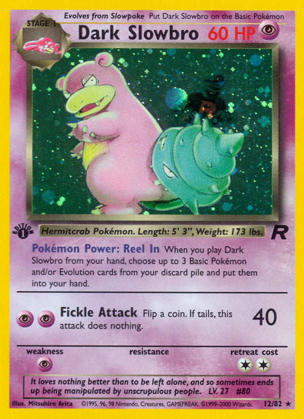 Rocket set Holo Dark Slowbro #12/82 first edition