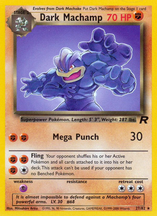 Rocket set Non Holo Dark Machamp #27/82 unlimited