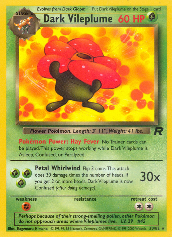 Rocket set Non Holo Dark Vileplume #30/82 unlimited