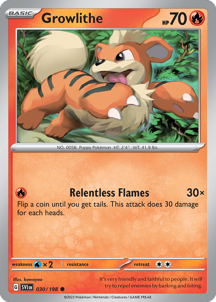 Scarlet & Violet Growlithe #30/198