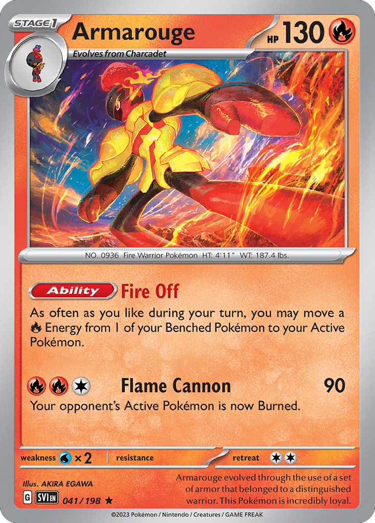 Scarlet & Violet Holo Armarouge #41/198