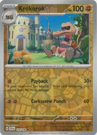 Scarlet & Violet Krokorok #116/198 reverse holo