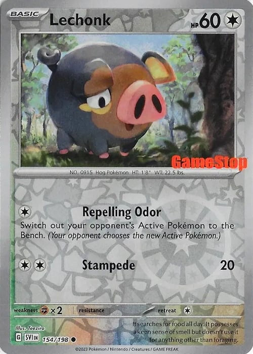Scarlet & Violet Lechonk #154 Gamestop Promo