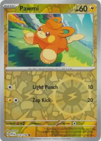 Scarlet & Violet Pawmi #74/198 reverse holo