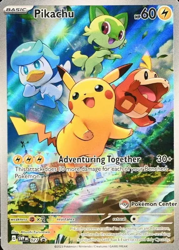 Scarlet & Violet Promo Pikachu #27 Pokémon Center