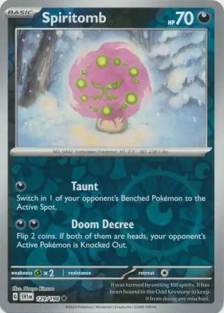 Scarlet & Violet Spiritomb #129/198 reverse holo