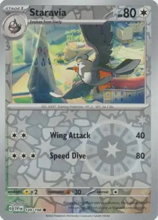 Scarlet & Violet Staravia #149/198 reverse holo