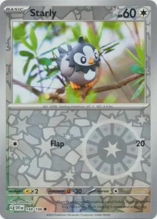 Scarlet & Violet Starly #148/198 reverse holo