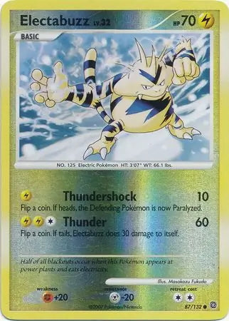Secret Wonders Electabuzz #87/132 reverse holo