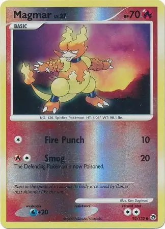 Secret Wonders Magmar #93/132 reverse holo
