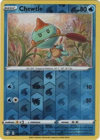 Shining Fates Chewtle #26/72 reverse holo