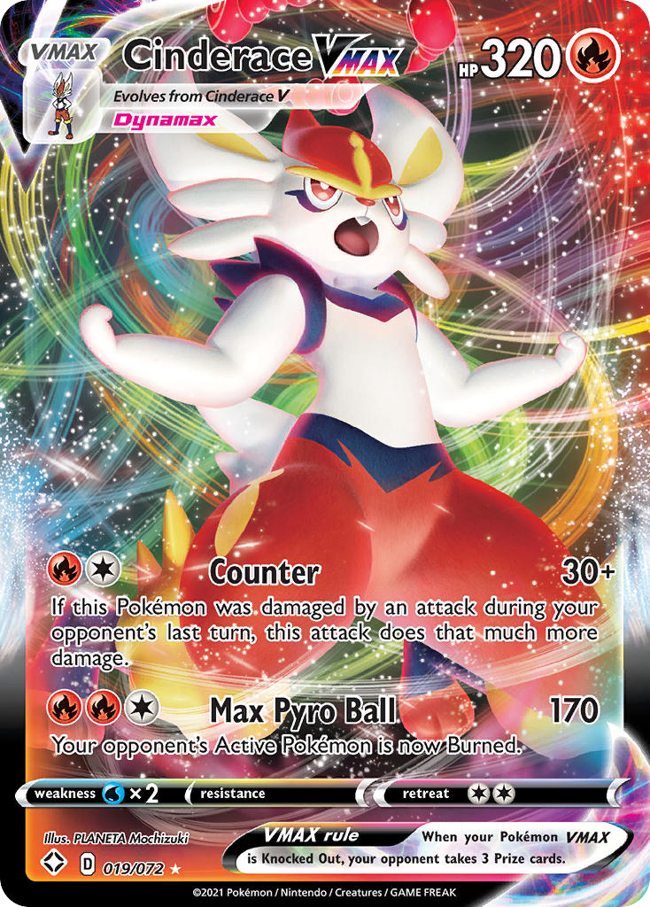 Shining Fates Cinderace VMAX #19/72