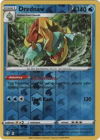 Shining Fates Drednaw #27/72 reverse holo