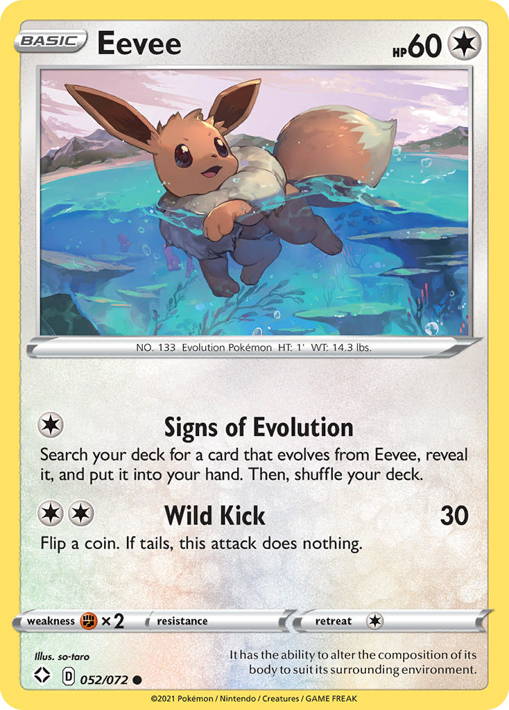 Shining Fates Eevee #52/72