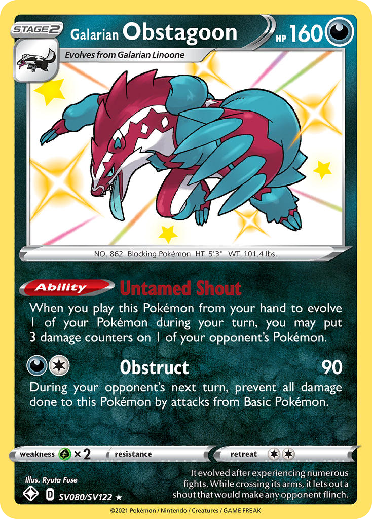 Shining Fates SV80/SV122 Galarian Obstagoon