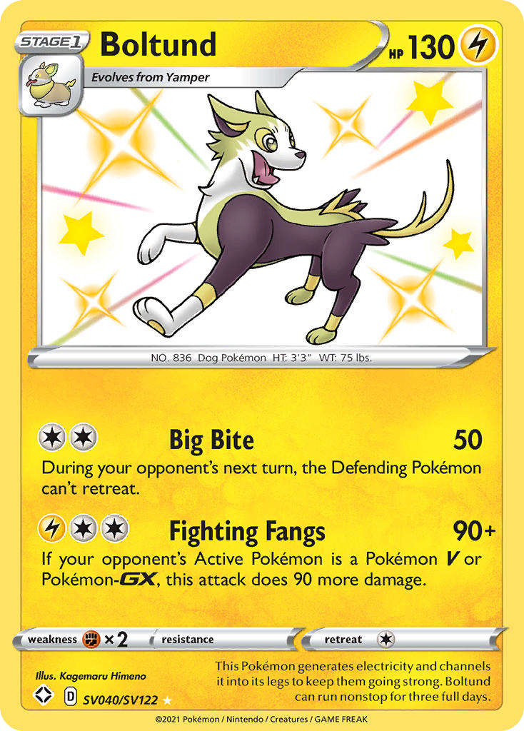 Shining Fates SV Boltund SV40/SV122