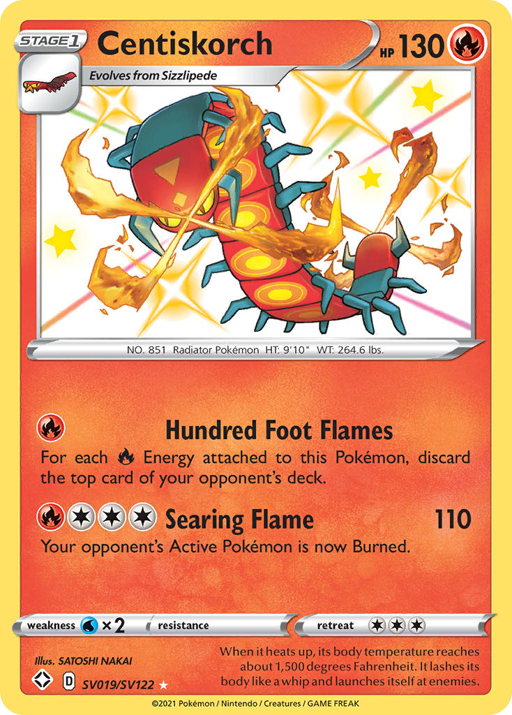 Shining Fates SV Centiskorch SV19/SV122