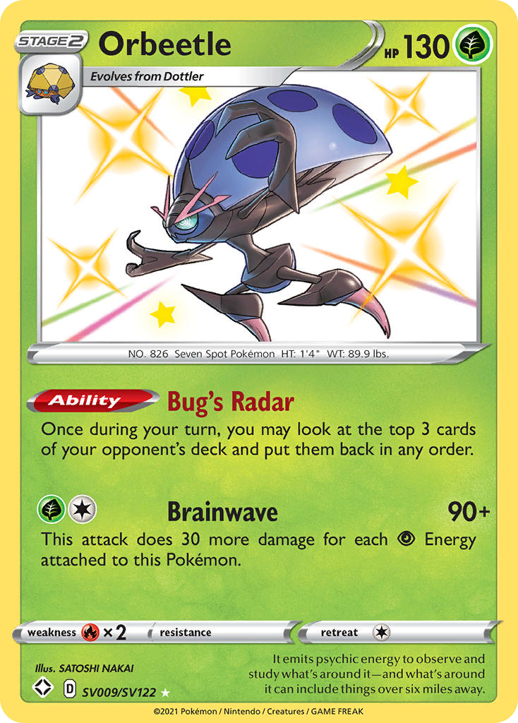Shining Fates SV Orbeetle SV9/SV122