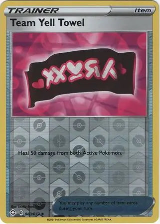 Shining Fates Team Yell Towel #63/72 reverse holo
