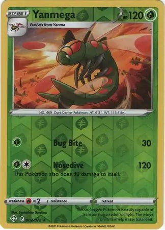 Shining Fates Yanmega #2/72 reverse holo