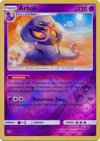 Shining Legends Arbok #37/73 reverse holo