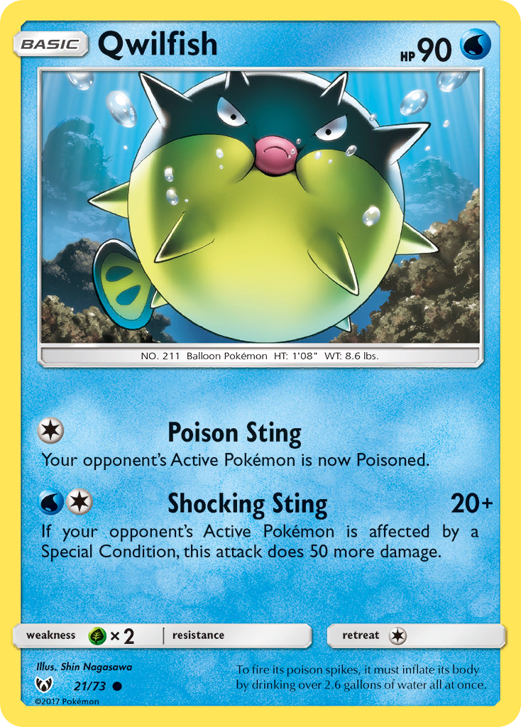 Shining Legends Qwilfish #21/73