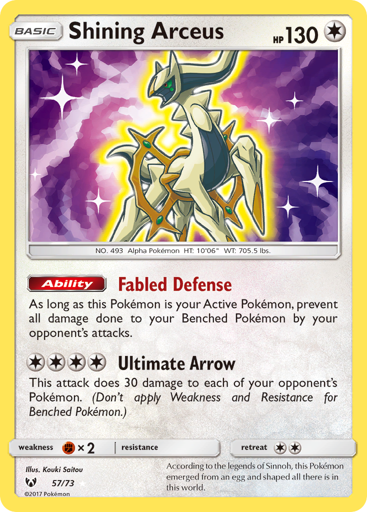 Shining Legends Shining Arceus #57/73