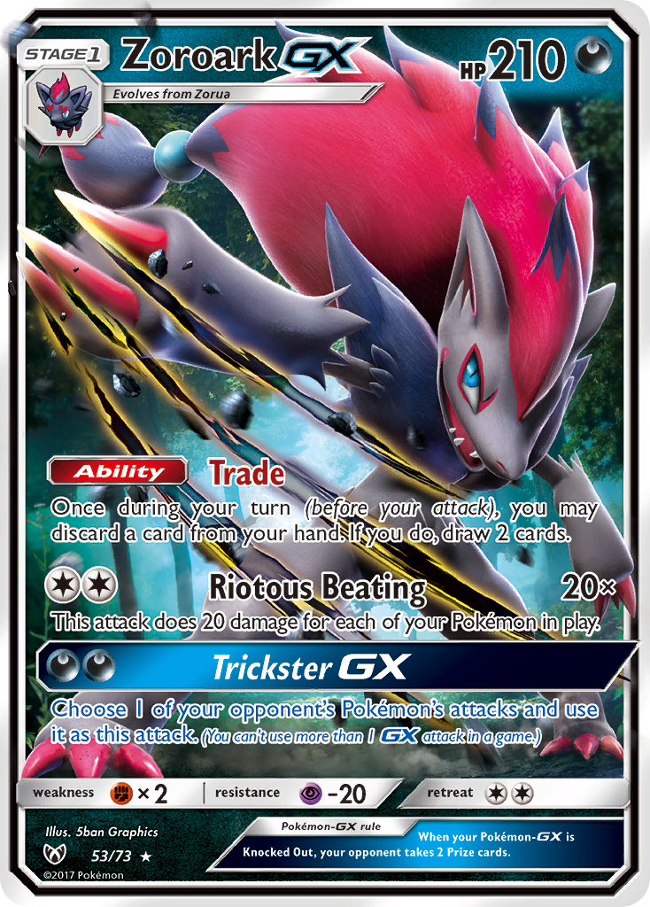 Shining Legends Zoroark GX #53/73