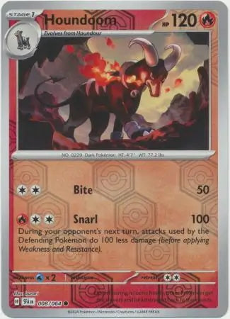 Shrouded Fable Houndoom #8/64 reverse holo