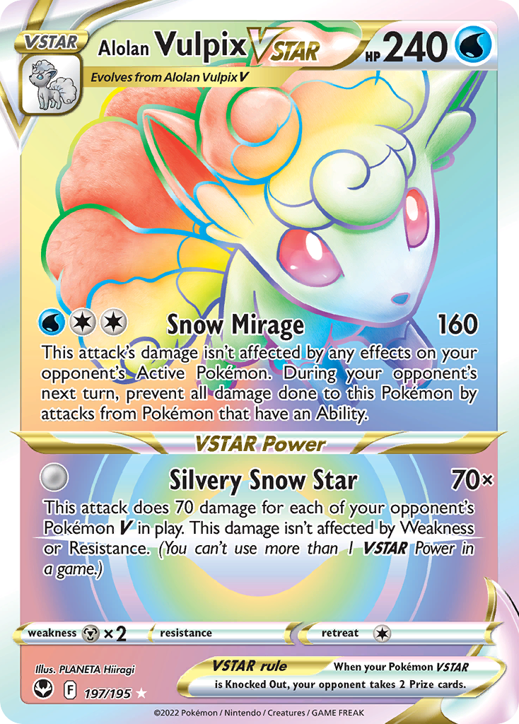 Silver Tempest Alolan Vulpix VSTAR #197/195