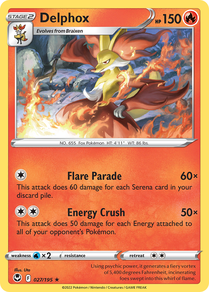 Silver Tempest Delphox #27/195