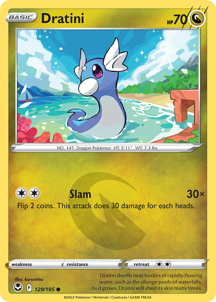 Silver Tempest Dratini #129/195