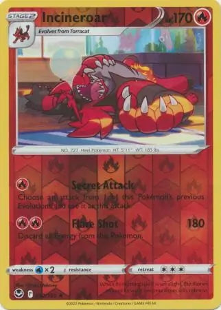 Silver Tempest Incineroar #32/195 reverse holo
